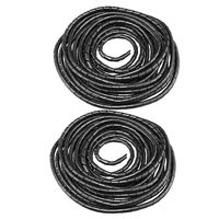 uxcell 2pcs Spiral Wire Wrap Cable Wrap Cord 3/8-inch x 8m Black PE Polyethylene Tubing for Computer Cable