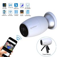 XPIWHTOW Outdoor Security Camera Wire-Free Battery Power, 16G SD Card, Free Cloud Record, 2-Way Audio, PIR Alert, Wireless IP Weatherproof Night Vision, Wide-Angle, Long Standby Time, iOS Android