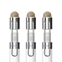 MEKO 2 in 1 Cap Replacement for Apple Pencil Thin Fiber Tip as Stylus for iPads,iPhones,Tablets, Laptops and All Touch Screen Devices(3 Pcs)