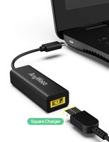 ANYWATT : USB-IF Certified USB C to Square Laptop Adapter Supports USB-PD Protocal Smart Charging for Type-C Phones Laptops
