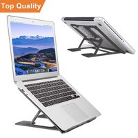 Adjustable Laptop Stand，Ventilated Portable Ergonomic Notebook Riser for Desk,Multi-Angle Adjustable Portable Anti-Slip Mount for MacBook, Surface Laptop, Notebook, 10"-17" Tablet (Black)