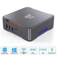 Mini PC, Intel Celeron J3455 Processor(up to 2.3GHz) Windows 10(64-bit) Mini Desktop Computer with HDMI/VGA Port,8GB DDR3/120GB SSD,Gigabit Ethernet,Dual Band Wi-Fi,Bluetooth 4.2,4K HD