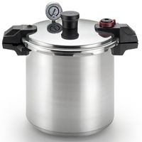 T-fal Pressure Cooker, Pressure Canner with Pressure Control, 3 PSI Settings, 22 Quart, Silver - 7114000511