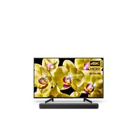 Sony XBR-43X800G 43-Inch 4K Ultra HD LED TV (2019 Model) and Sony S100F 2.0ch Sound Bar with Bass Reflex speaker, integrated tweeter and Bluetooth, (HTS100F)