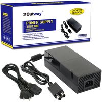 OUTWAY Xbox One Power Supply Brick, [Advanced Version] AC Adapter Power Supply Charger Cord Replacement for Xbox One 100-240V, Black