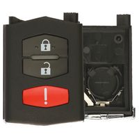 KeylessOption Keyless Entry Remote Fob Flip Key Shell Case Button Replacement For SKE12501