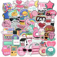 60 PCS Girl Cute Lovely Laptop Stickers Water Bottle Skateboard Motorcycle Phone Bicycle Luggage Guitar Bike Stickers Decal