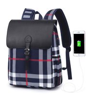 WindTook Laptop Backpack for Women and Men Travel Computer Bag School College Daypack Suits 15 Inch Notebook 1991-Blue and Grid