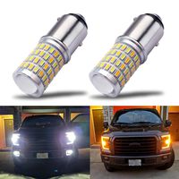 iBrightstar Newest Super Bright 1157 2057 2357 7528 BAY15D P21/5W Switchback LED Bulbs with Projector Replacement for Daytime Running Lights/DRL and Turn Signal Lights,White/Amber