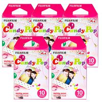 Fujifilm Instax Candy Pop Film Pack Instant Print Mini Cameras 5 Pack 50 Sheets