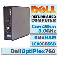 Dell OptiPlex 760 SFF/Core 2 Duo E8400 @ 3.00 GHz/6GB DDR2/NEW 1000GB SSD/DVD-RW/WINDOWS 10 PRO 64 BIT