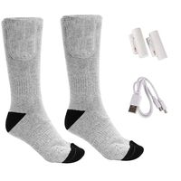 Battery Heated Socks, Rechargeable Heating Socks, Winter Electric Thermal Socks Foot Warmers for Men Women Sport Outdoor (A)