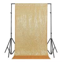 GFCC Gold Sequin Backdrop Curtain Glitter Gold Photo Backdrop 8ftx8ft Wedding Party Photography Background