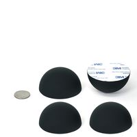 2.5" Platinum Silicone Hemisphere Bumper, Non-Skid Isolation Feet with Adhesive | 20 Duro | 4 Pack