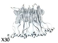 JustJamz 2.0 in-Ear Headphones 3.5mm Bulk Earbuds Stereo Simple Design Black & White - 30 Pack
