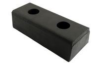 Vestil DBE-10-1 Rubber Hardened Molded Bumper, Rectangular, Vertical Mount, 10" Length, 4-1/2" Width, 3" Depth