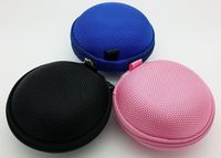 JHGJ Black/Blue/Pink Earphone in-Ear Hard Case/Bag Pack of 3