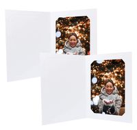 Golden State Art, Acid-Free Photo Folders for 5X7 or 4x6 Picture,Pack of 100 White Cardboard/Paper Frames,Great for Portraits and Photos,Special Events: Graduation,Wedding,PF064