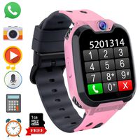 Kids Phone Smartwatch with Games & MP3 Player - 1.54 inch Touch Screen Watch Phone 2 Way Call Music Player Game Funny Camera Alarm Clock Children School Gift for 3-10 Years Old Boys Girls, Pink