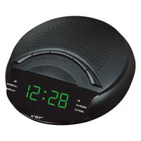 Elong Auto Search am fm Green Number Digital Alarm Clock Radio for Bedrooms
