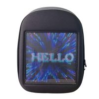 Novel Smart LED Backpack Cool Black Customizable Laptop Backpack Innovative Birthday Gift School Bag (Black)