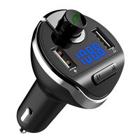 FM Transmitter, Lefun Bluetooth Car Adapter Wireless Radio Audio Receiver Stereo Music Tuner Modulator Car Kit with Dual USB Charger Support TF Card/USB Flash Drive/Hands-Free Talking