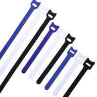 [Pack of 30] Reusable Cable Ties Cord Organizer Management Straps Keeper Holder, 5, 6, 11 inch Hook & Loop Wrap for Headphones Phones Electronics Computer PC Wire Fastening - CT-02