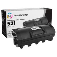 LD Compatible Toner Cartridge Replacement for Lexmark 521 52D1000 (Black)