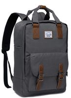 School Backpack for Men and Women,VASCHY Unisex Vintage Water Resistant Casual Daypack Rucksack Bookbag for College Fits 15inch Laptop Backpack Dark Gray