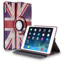 TNP iPad Mini Rotating Case (UK Flag) 360 Degree Stand Smart Cover Flip Protective PU Leather for iPad Mini 3, iPad Mini 2 & 1, Multi Viewing Angles, Auto Sleep & Wake Feature & Stylus Holder