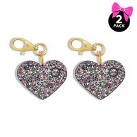 Personal Safety Alarm for Women - 2 Pack Ahh!-larm 115 Decibel Self-Defense Panic Alarm, LED Safety Light and Keychain Clip, Confetti Glitter Heart