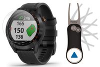 Garmin Approach S40 (Black) Golf GPS Smartwatch Bundle | Includes Garmin/PlayBetter Pitchfix Divot Tool & HD Screen Protectors | Stylish, Color Touchscreen, 41,000+ Courses | 010-02140-01