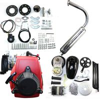 49Cc 4-Stroke Gas Petrol Motorized Bike DIY Engine Engine Motor Kit Scooter Motorized Bicycle Engine Gas Petrol Motor Chain for 26" Bike
