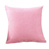 Hemlock Square Pillow Covers, Solid Square Pillow Cases Headrest Covers Sofa Cushion Covers (Pink)