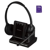 Plantronics Savi W720 Wireless Headset Bundled with Headset Advisor Wipe (Renewed)