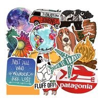 36 Pcs Stickers Big for Water Bottles and Hydro Flask, Cute Cool Waterproof Vinyl Aesthetic Decals for Laptop MacBooks Computer iPad Skateboard Guitar, for Teens, Girls, Women