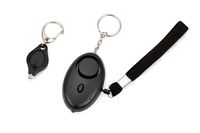ZtuoYong Personal Alarm Keychain Light, 140 Emergency Self-Defense Emergency Security Alarm with LED Light for Women Girls Elderly Safety (Batteries Included) (Black)