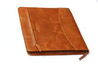 The Leather Warehouse Portfolio Organizer Resume Leather Folder for Documents Business Cards and Ipad/Smartphone/Tablets Holder