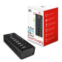 Vantec 4 Port USB 3.0 Aluminum Smart Charging Hub (UGT-AH400U3-3C)
