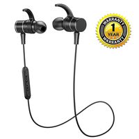 KUNSTWORKER Bluetooth Headphones In Ear Wireless Earbuds 4.1 Magnetic Sweatproof Stereo Bluetooth Earphones for Sports With Mic - Black (black5)