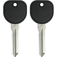 Keyless2Go New Uncut Replacement Transponder Ignition Car Key Circle Plus B111 (2 Pack)
