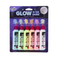 Tulip 29025 Dimensional Glow Fabric Paint, 6-Pack