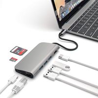 Kocbelle USB C Hub Type C Adapter - Docking Station 8-in-1 USB C Dock with Gigabit Ethernet, 4K HDMI, SD/Micro Card Reader, 3 USB 3.0 Port Compatible with MacBook and More Laptops
