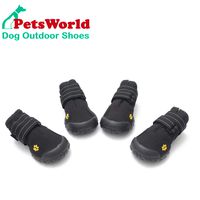 PETSWORLD Weather Resistant Dog Shoes with Reflective Double Straps Fleece Lining & Water Wesistant Oxford Fabric | Dog Boots Perfect for Small Medium Large Dogs | 6 Size