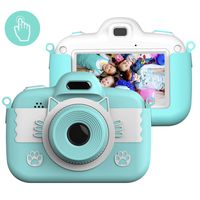 Themoemoe Kids Camera Toys for 3-12 Year Old Girls, Children's Camera 3 Inch Touch Screen 8.0MP Games Camera Video with Protective Bag with 16GB Micro SD for Children Birthday Gift (Blue)