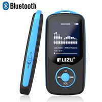 RUIZU X06 Mp3 Player with Bluetooth, Mp3 Music Player with FM Radio, 100hrs Playback, and 128GB Expandable, Blue