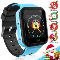 YENISEY Kids Smart Watch Waterproof Phone, IP67 Waterproof Smartwatches Android Phone, LBS Tracker SOS Anti-Lost Camera Flashlight Games Watches, Learning Toy for Girls with iOS/Android