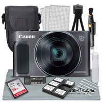 Canon PowerShot SX620 HS Digital Camera (Black) along with 16GB, Deluxe Accessory Bundle and Cleaning Kit