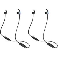 Wearhaus Beam Wireless Bluetooth Sharing Earbuds, HiFi Bass Stereo in-Ear Sweatproof Sports Headset w/Mic, Color Changing LED Light, Lightweight Case for Gym Running Gaming Travel Work - (2 Black)