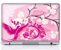 Meffort Inc 15 15.6 Inch Laptop Notebook Skin Sticker Cover Art Decal (Included 2 Wrist pad) - Pink Phoenix